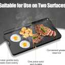 AJinTeby 2-in-1 Reversible 16 x 24 Pre-Seasoned Cast Iron Cooking Griddle for Gas Stove/Charcoal/Electric/Propane/Gas Grill, Flat Griddle Top Plate for Camping Tailgating
