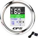 KAOLALI Digital GPS Speedometer Waterproof (Shipped from USA) Gauge COG ODO Trip Voltmeter Auto Gauge Meter 9-32V for Boat Car Truck Motorcycle Silver White 85MM (3.34)