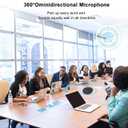 TONGVEO Bluetooth Speakerphone Conference Microphones, Wireless Conference Speaker 360Voice Pick up with 4 AI Noise Cancellation Mics USB/Dongle/Bluetooth Connection 8 Hour Call Time for 8-12 People