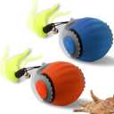 Speedy 3.0 Tail Cat Toy, 2025 Upgrade Speedy Tail Interactive Cat Toy for Indoor Cats, Automatic Moving Smart Cats Toys Ball with Tail Two Speed Adjustment (Orange+Blue)