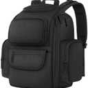 Mancro Diaper Bag Backpack, Extra Large Capacity Baby Diaper Backpack with 2 Insulated Pockets and Stroller Strap, Water Resistant Mens Diaper Bag for TravelBlack