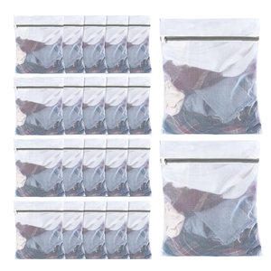 Mesh Clothes Washing Bags Zippered Laundry Pouches for Delicate Underwear Bras Socks Thick Polyester Fine Mesh Wash Bags for Machine Washing and Travel. 36pcs