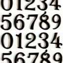 Mailbox Numbers 2 Inch, Black Door Address Number Stickers for Aprtment Office Home Room, Metal Shiny, Indoor or Outside all Suitable. (Dark, 2" - Set of 20)