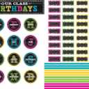 2 x Teacher Created Resources Chalkboard Brights Our Class Birthdays Mini Bulletin Board (TCR5506), 21" x 5"