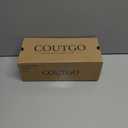 Coutgo Womens Strappy Sandals Slingback Kitten Low Heels Open Toe Buckle Strap Summer Party Dress Shoes (Beige) Size 10
