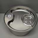 Pawccoli Dog Water Fountain Stainless Steel, 7L/1.8Gal Pet Fountain Water Bowl with Multi-Filtration & Deeper Drinking Aera, Large cat Water Fountain with Water Window & LED, Ultra-Quiet