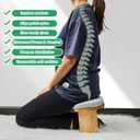 Meditation Bench with Carrying Bag, Meditation Kneeling Stool Portable Yoga Meditation Bench Ergonomic Foldable Prayer Stool with Soft Cushion for Kneeling Sitting Prayer Extended Practice