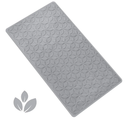 WRISIN Bathtub Mat Non Slip with Suction Cups - 100% Rubber Bathroom Mat Textured for Bath Tub Shower Safety - Soft on Touch - BPA/PVC Free - Pet Dog Bath Mat - Machine Washable - 16 × 28 Inch（Gray）