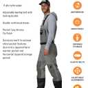 FROGG TOGGS Men's Hellbender Pro Bootfoot Fishing Chest Wader (Brown, L)