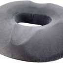 Donut Pillow Seat Cushion Chair Pad for Tailbone Pain Relief and Hemorrhoids, Memory Foam Seat Chair Cushion for Postpartum Pregnancy, Seat Cushions for Men and Women for Home & Office(Gray) (45*40*7CM)
