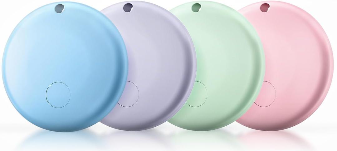 Air Tracker Tags-4 Pack Tracker Tag Work with Apple Find My (iOS 14.6 Above Only) Smart Tag Item Finders for Key, Luggage, Backpacketc. (Red, Blue, Purpule, Glue, 4 Pack)