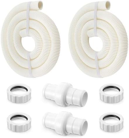 Dunkive Pool Cleaner Parts, 6 FT 9-100-3102 Feed Hose, Hose Swivel 9-100-3002 and Nut 9-100-3109 Compatible with Polaris 360, Complete Pool Cleaner Replacement Kit(2 Set)