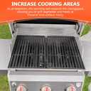 QuliMetal Stainless Steel Warming Rack for Weber Spirit 300, Grill Parts for Weber Spirit 2 300 Series Grills with Front Control Knobs, 7641 Upper Rack for Weber Genesis Silver Gold B/C Grills