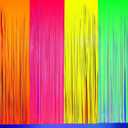 Weysat 4 Pack Glow in The Dark Party Supplies 3.3x6.6 Feet UV Black Light Neon Party Decorations Wave Rose Red Green Yellow Orange Neon Foil Fringe Backdrop Curtains Tinsel Streamers Backdrop