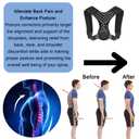 Posture Corrector, Back Brace for Women and Men, Adjustable Back Support, Shoulder Straightener for Improving Hunchback, Providing Pain Relief from Neck, Shoulder, and Upper Back-Black