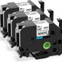 Label KINGDOM TZe-S251 24mm Extra Strength Adhesive Tape Replacement for Brother TZeS251 TZ Tape 24mm 0.94 Strong Adhesive Black on White 1" for Brother P-Touch PTD600 PTP710BT PT2730, 3-Pack