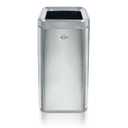 Clorox Slim Open Trash Can - 2.6 Gallon (10 Liter) Small Metal Waste Basket with Removable Bucket for Narrow Spaces - Stainless Steel Garbage Bin for Bathroom, Bedroom, or Office