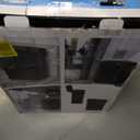 CLOROX 13 Gallon Trash Can - 50L Slim Open Top Garbage Bin for Commercial Spaces, Kitchen, Office - Narrow Rectangular Black Stainless Steel Body with Hinged Rim Protection