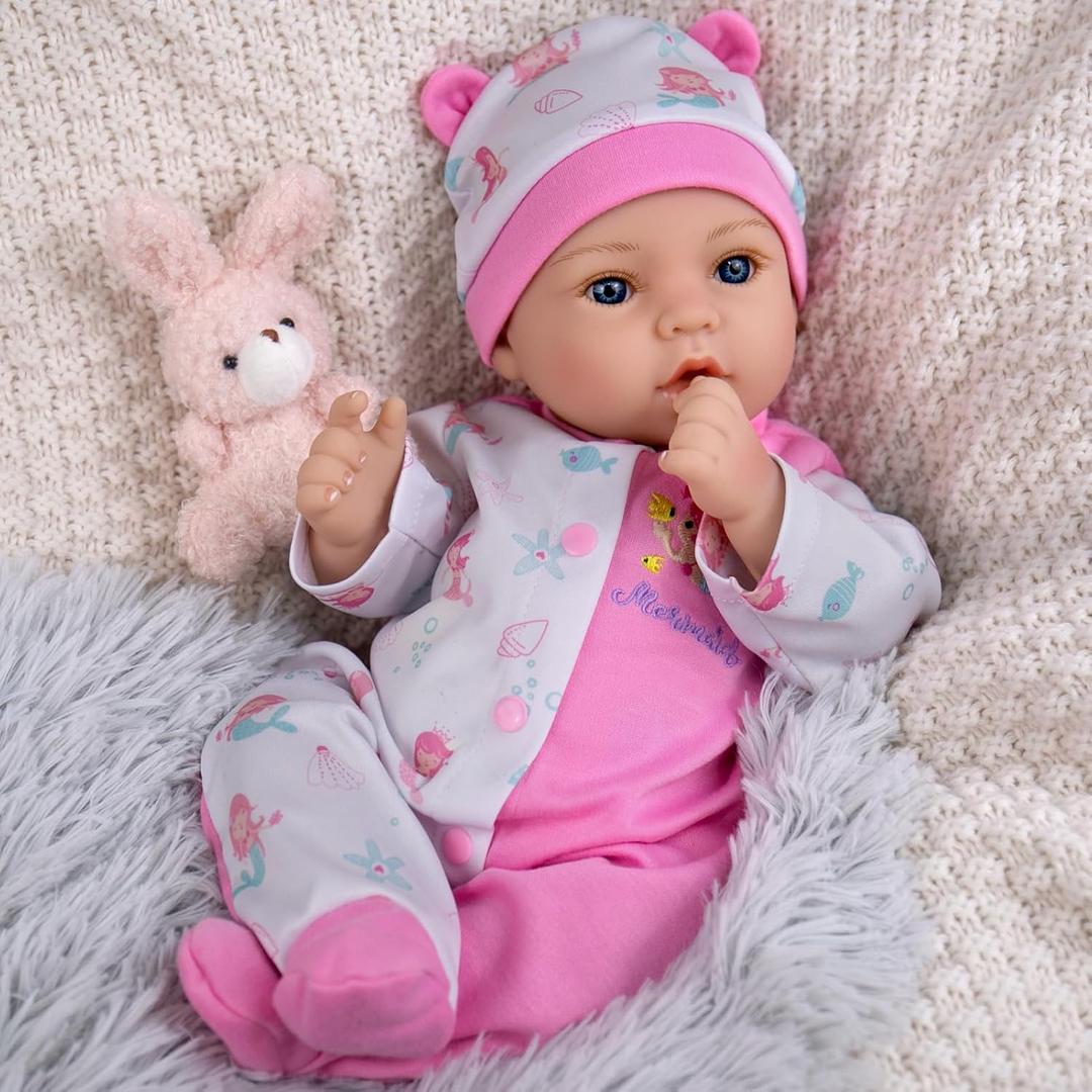 UOFTKIZ Lifelike Reborn Dolls Girl - 18 Inch Realistic Reborn Baby Dolls Girl, Real Life Baby Doll with Poseable Body, Pretend Play Gift for Kids Age 3+, Collectors, Grandma, New-Parents