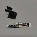 Shower Head Holder All Meta lHand held Shower Wand Bracket Adhesive Shower Wall Mount Holder Brass Shower Spray Holder Black, Drill Free Glue Installation