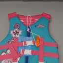 HeySplash Swim Vest for Kids, Child Size Watersports Kids Swim Vest Toddler Floatie Trainer Vest with Survival Whistle, Easy on and Off, Large, Lake Blue (Fit 55-77 lb)