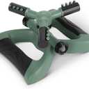 Amazon Basics Whirling Rotating Lawn Sprinkler with Adjustable Arms, 1500 sq ft Coverage, Black