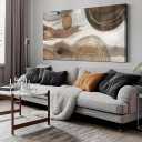 Large Grey and Brown Boho Abstract Canvas Wall Art for Living Room Bedroom Home Office Large Abstract Prints With Wood Framed Modern Wall Decor Size 30x60 