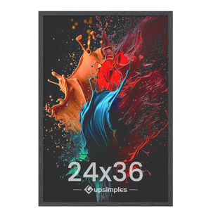 Upsimples 24x36 Poster Frame, Wall Gallery Picture Frames With Engineered Wood, Black 1 Pack