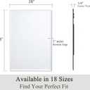 VocalStar Frameless Bathroom Mirror, 48" x 28" Rectangle Wall Mirror with Beveled Edge, Modern Decorative Vanity Mirrored for Living Room, Entryway, Bedroom | 1/4-Inch Shatterproof Glass