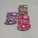 wegreeco Washable Female Dog Diapers Highly Absorbent Reusable Diapers for Dog in Heat Dog Period Diapers, 3 Pack (Checkerboard Red, Purple, Coffee, Small) (Small (Newborn-10.5" Waist))