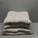 Set of 4 Chair Cushions for Dining Chairs with Ties, Indoor Non-Slip Kitchen Chair Pad and Dining Room Seat Cushion Mat for Office Living Room Outdoor 15.5" - Ivory