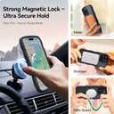 2 x for iPhone 15 Pro Case with MagSafe, Upgraded [Full Camera Protection] [Fit for MagSafe] [Mil-Grade Drop] Cute Wave Translucent Non-Slip Phone Case for iPhone 15 Pro 6.1",Black