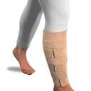 ReadyWrap Calf Compression Sleeve - Adjustable, Breathable (Large (35 cm), Beige)