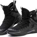 SYLPHID Steel Toe Boots for Men Safety Shoes for Women Work Sneakers Slip Resistant, 66Black, Women Size 14.5, Men Size 13