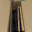 HOMEKOKO Double Layer Large Bread Box for Kitchen Counter, Wooden Large Capacity Bread Storage Bin (Black)