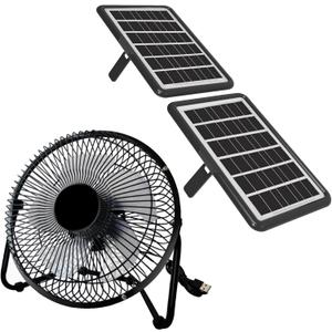8 Inch Solar Fan with Dual Solar Panels, 25W Powerful Solar Powered Fan for Air Circulation and Cooling in Greenhouse, Pet House, Chicken Coop, Garage, Camping, Install-Free