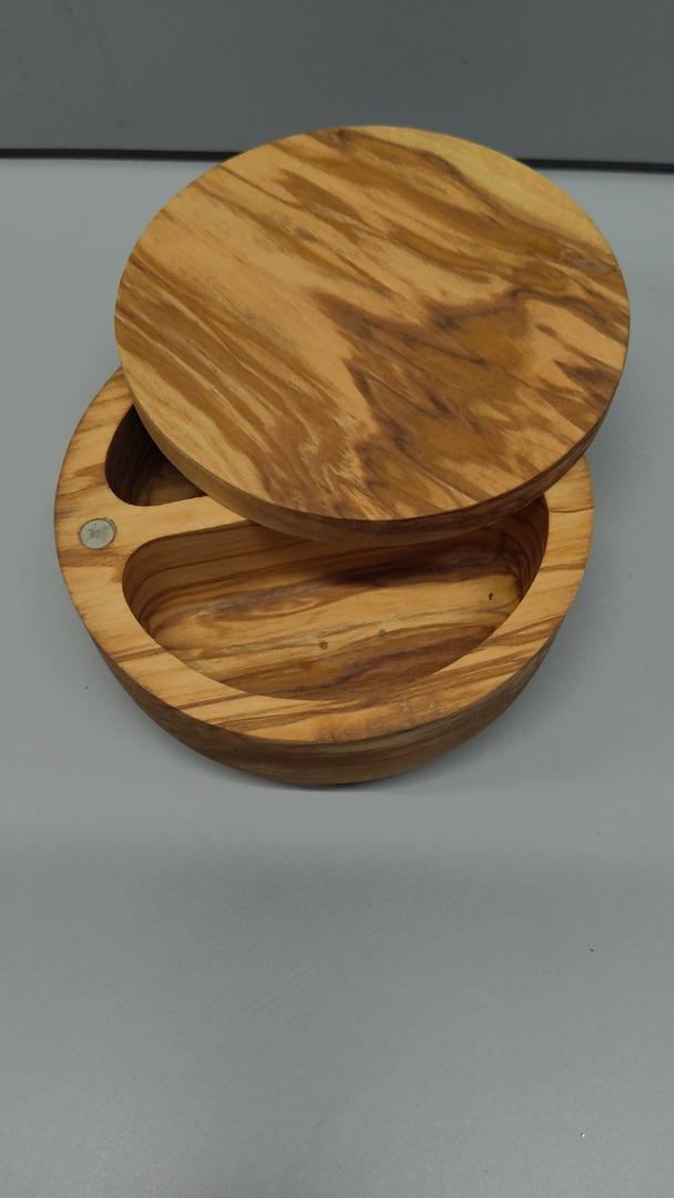Salt and Pepper Bowl/Dual Compartment Cellar with Swivel Top for Salt, Spice and Herbs Storage (Black)
