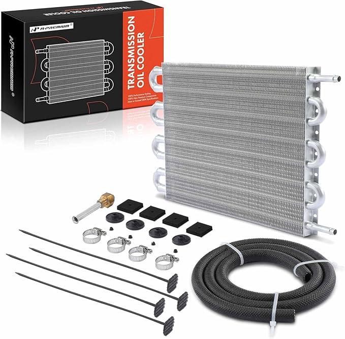 A-Premium Transmission Oil Cooler, Universal Aluminium 8 Pass Tube and Fin
