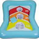 Inflatable Bean Bag Toss Swimming Pool Game Blue Synthetic Fiber