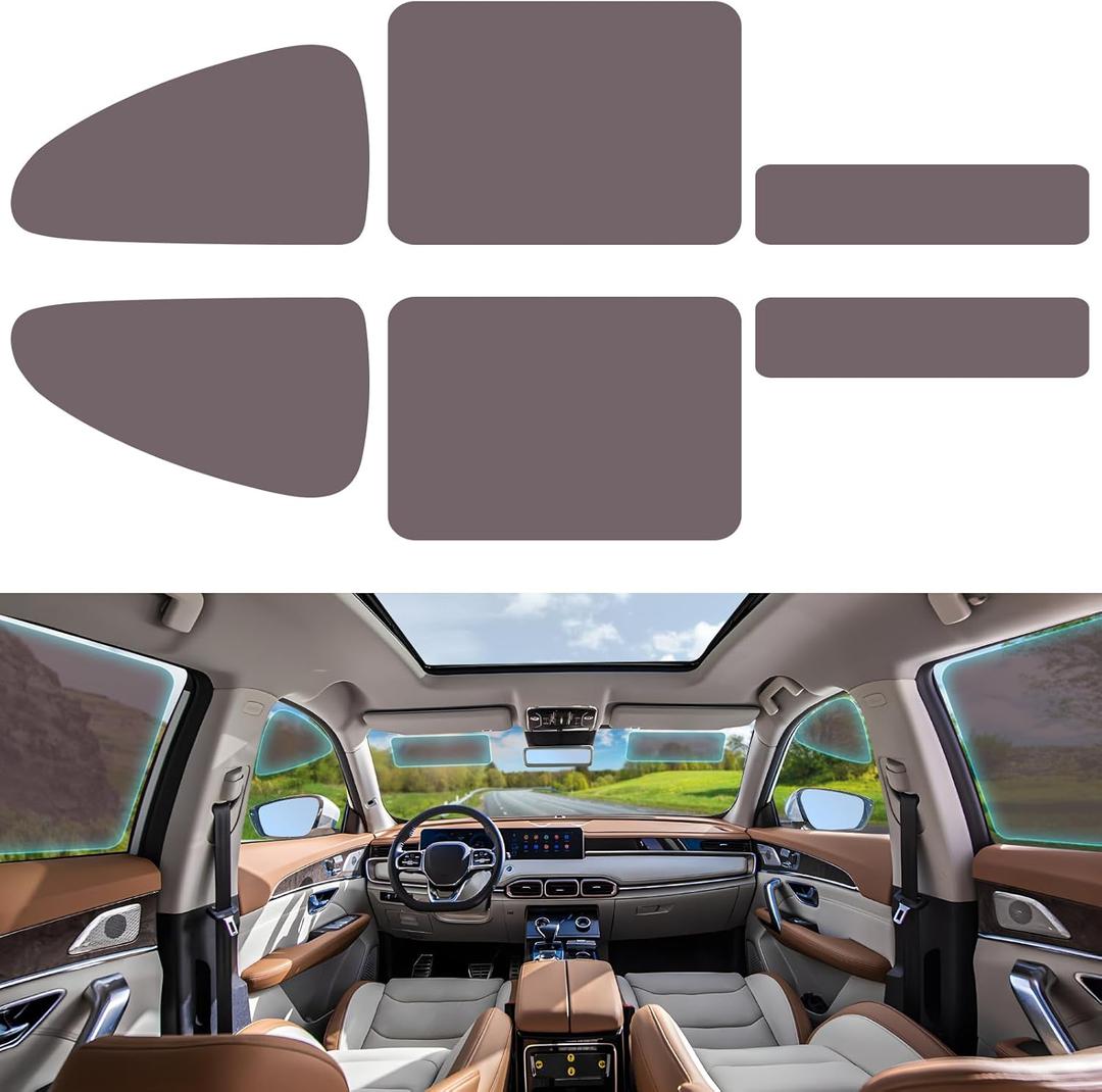 ZATOOTO Static Cling Car Window Shades  Car Sun Shade Cuttable Side Window Sun Shade for Baby UV Blocking, Semi-Transparent Tint for Most of Vehicles, No Adhesive Residue, 99% Sun Glare Protection