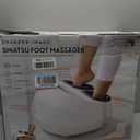 Sharper Image Electric Shiatsu Foot Massager with Heat & Air Compression, Deep Kneading Rollers & Washable Cover, Targets Heels, Balls & Arches up to Mens Size 12, Gift for Women & Men