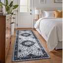 chunsemeiju 2x6 Area Rug,Boho Vintage Oriental Washable Rugs,Collapsible Area Rug for Bedroom, Entryway, Kitchen, Bathroom