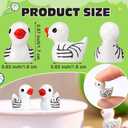 VioraWhite 50 Pcs Mini Resin Volleyball Ducks Mini Ducks Figurines Bulk Miniature Volleyball Decoration for Summer Beach Activity Carnival Micro Landscape Ornament Garden Accessories