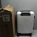 TRAVELARIM 20 Inch Carry On Luggage 22x14x9 Airline Approved, Carry On Suitcase with Wheels, Hard-shell Carry-on Luggage, Durable Luggage Carry On, White Small Suitcase with Cosmetic Carry On Bag