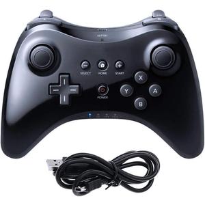 CuleedTec Black Classic Wireless Pro Controller Game Controller Gamepad Joypad Remote for Wii U
