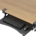 suptek Small Keyboard Tray Under Desk Pull Out with C Clamp Mount, Computer Keyboard & Mouse Tray, 20 (24.2 Including Clamps) x 11.8 inch Slide-Out Platform Computer Drawer for Typing, Black, DSF1S