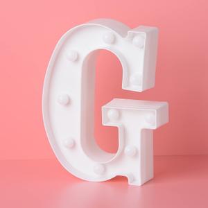 LED Marquee Letter Lights G Alphabet Light Up Marquee Number Letters Sign for Wedding Birthday Party Battery Powered Christmas Lamp Night Light Home Bar Decoration