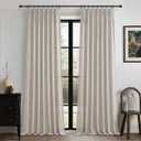 Greyish Brown 70 Inch Extra Wide Light Filtering Living Room Curtains 108 Inches Long, Memory Trained Pleated Thick Natural Linen Privacy Semi Sheer Farmhouse Tall Windows Drapes 2 Panels 9 FT Length