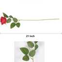 Blue Fake Roses Artificial Flowers 10 Pcs Real Touch Silk Faux Roses with Long Stems for Home Wedding Hotel Office Centerpiece Decor