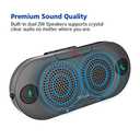 Besign BK06 Bluetooth 5.0 in Car Speakerphone with Visor Clip, Wireless Car Kit for Handsfree Talking, Motion Auto On, Siri Google Assistant Support, Dual 2W Speakers (Metal Gray)